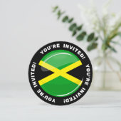 Glanzende ronde Jamaicaanse vlag Kaart (Staand voorkant)