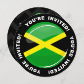 Glanzende ronde Jamaicaanse vlag Kaart (Voorkant / Achterkant)