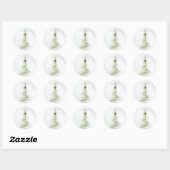 Glanzende ronde kerstboomstickers sticker (Vel)