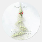 Glanzende ronde kerstboomstickers sticker (Voorkant)