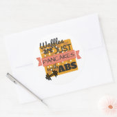 Glanzende ronde Sticker - Workout Waffles (Envelop)