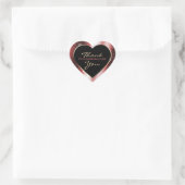 Glanzende Rood Fonkel Glitter Frame Dank Je Wel Hart Sticker (Tas)