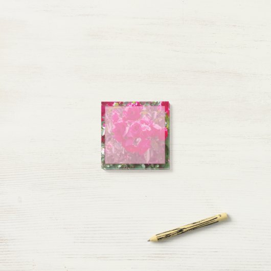 Glanzende Roos Post-it Post-it® Notes (Op bureau)