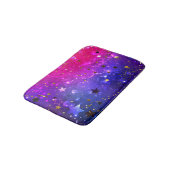 Glanzende roze blauwe achtergrond badmat (Gekanteld)
