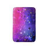 Glanzende roze blauwe achtergrond badmat (Voorkant Verticaal)