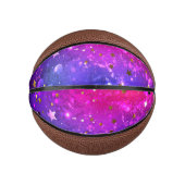 Glanzende roze blauwe achtergrond basketbal (Voorkant)