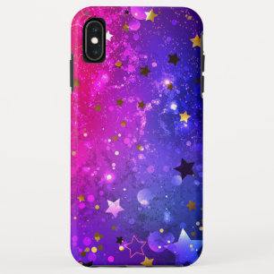 Glanzende roze blauwe achtergrond Case-Mate iPhone case