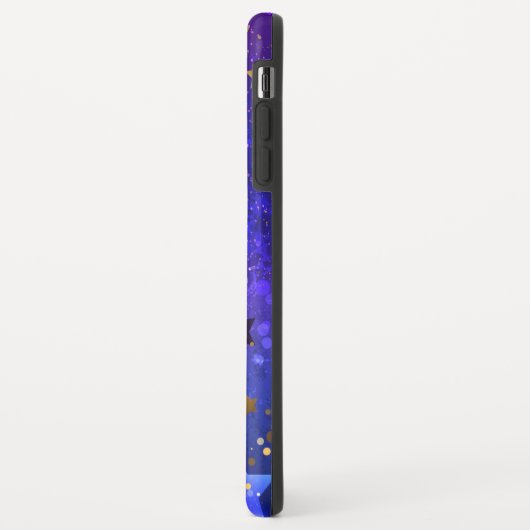 Glanzende roze blauwe achtergrond Case-Mate iPhone case (Achterkant/links)