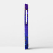 Glanzende Roze Blauwe Achtergrond Case-Mate iPhone Case (Achterkant / Links)