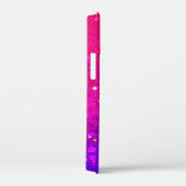 Glanzende Roze Blauwe Achtergrond Case-Mate iPhone Case (Achterkant / Rechts)