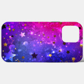 Glanzende roze blauwe achtergrond Case-Mate iPhone case (Achterkant (horizontaal))