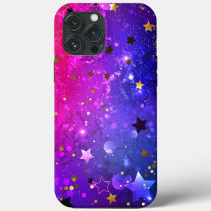 Glanzende roze blauwe achtergrond Case-Mate iPhone case