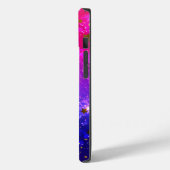Glanzende roze blauwe achtergrond Case-Mate iPhone case (Achterkant / Links)