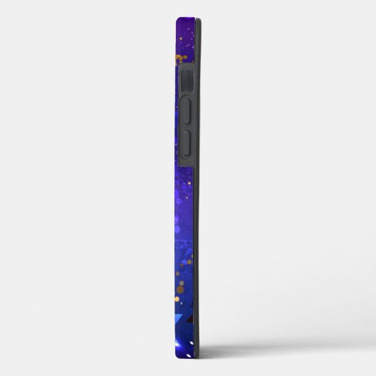 Glanzende roze blauwe achtergrond Case-Mate iPhone case (Achterkant / Links)