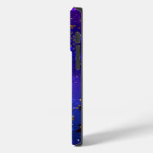 Glanzende roze blauwe achtergrond Case-Mate iPhone case (Achterkant / Links)
