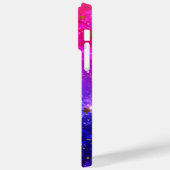 Glanzende roze blauwe achtergrond Case-Mate iPhone case (Achterkant / Links)