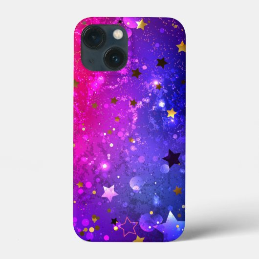 Glanzende roze blauwe achtergrond Case-Mate iPhone case (Achterkant)