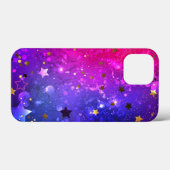 Glanzende roze blauwe achtergrond Case-Mate iPhone case (Achterkant (horizontaal))