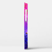 Glanzende roze blauwe achtergrond Case-Mate iPhone case (Achterkant / Links)