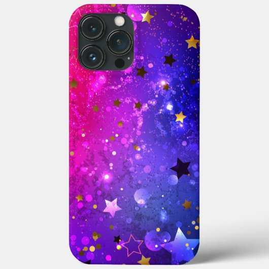 Glanzende roze blauwe achtergrond Case-Mate iPhone case (Achterkant)
