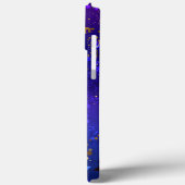 Glanzende roze blauwe achtergrond Case-Mate iPhone case (Achterkant / Links)