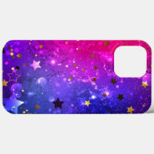 Glanzende roze blauwe achtergrond Case-Mate iPhone case (Achterkant (horizontaal))