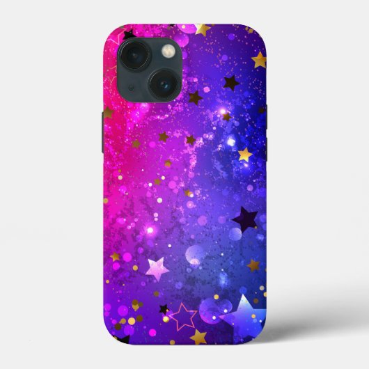 Glanzende Roze Blauwe Achtergrond Case-Mate iPhone Case (Achterkant)