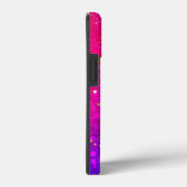 Glanzende Roze Blauwe Achtergrond Case-Mate iPhone Case (Achterkant / Rechts)