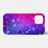 Glanzende Roze Blauwe Achtergrond Case-Mate iPhone Case (Achterkant (horizontaal))