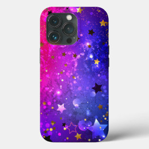 Glanzende roze blauwe achtergrond Case-Mate iPhone case
