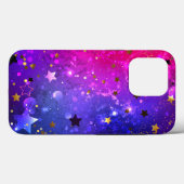 Glanzende roze blauwe achtergrond Case-Mate iPhone case (Achterkant (horizontaal))