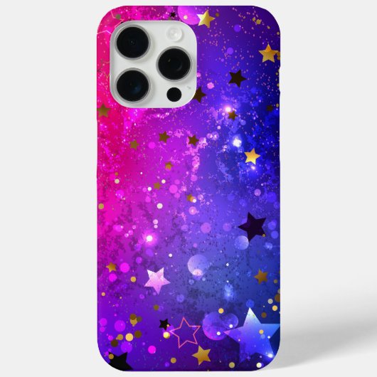 Glanzende roze blauwe achtergrond Case-Mate iPhone case (Achterkant)