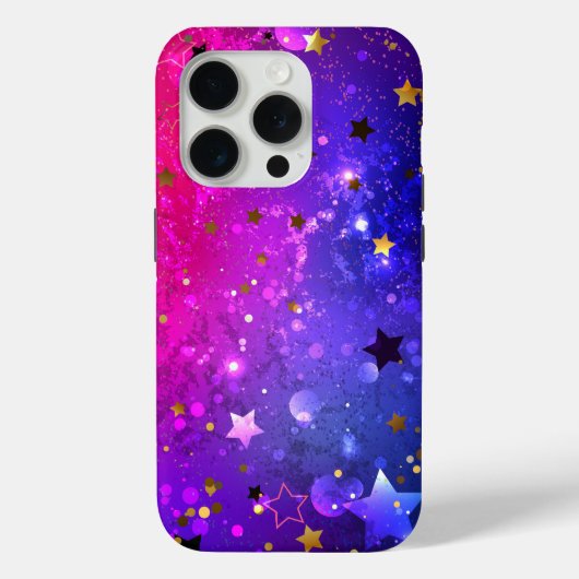 Glanzende Roze Blauwe Achtergrond Case-Mate iPhone Case (Achterkant)