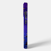 Glanzende Roze Blauwe Achtergrond Case-Mate iPhone Case (Achterkant / Links)