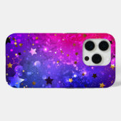Glanzende Roze Blauwe Achtergrond Case-Mate iPhone Case (Achterkant (horizontaal))