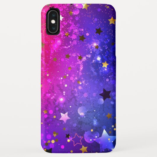 Glanzende Roze Blauwe Achtergrond Case-Mate iPhone Case (Achterkant)