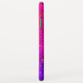 Glanzende Roze Blauwe Achtergrond Case-Mate iPhone Case (Achterkant/rechts)