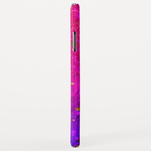 Glanzende Roze Blauwe Achtergrond Case-Mate iPhone Case (Achterkant/rechts)