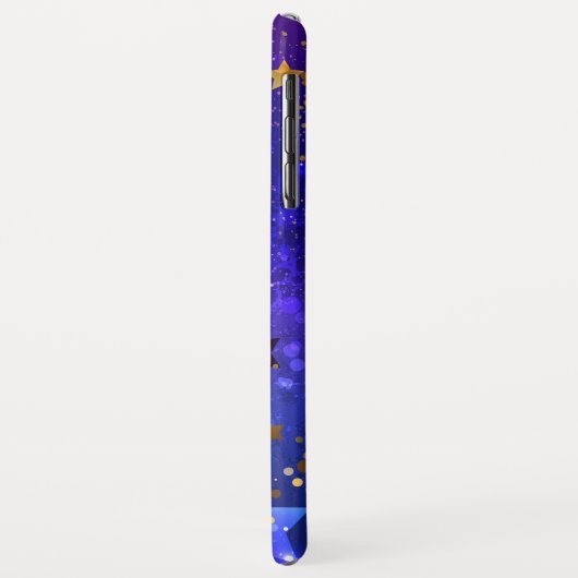 Glanzende Roze Blauwe Achtergrond Case-Mate iPhone Case (Achterkant/links)