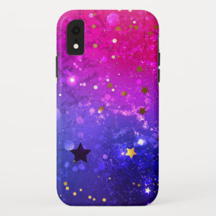 Glanzende Roze Blauwe Achtergrond Case-Mate iPhone Case