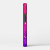 Glanzende roze blauwe achtergrond Case-Mate iPhone case (Achterkant / Rechts)