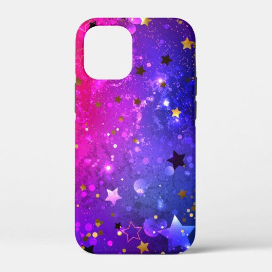 Glanzende roze blauwe achtergrond Case-Mate iPhone case (Achterkant)