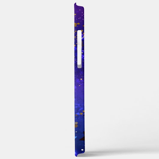 Glanzende roze blauwe achtergrond Case-Mate iPhone case (Achterkant / Links)