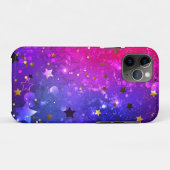 Glanzende roze blauwe achtergrond Case-Mate iPhone case (Achterkant (horizontaal))