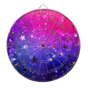 Glanzende roze blauwe achtergrond dartbord