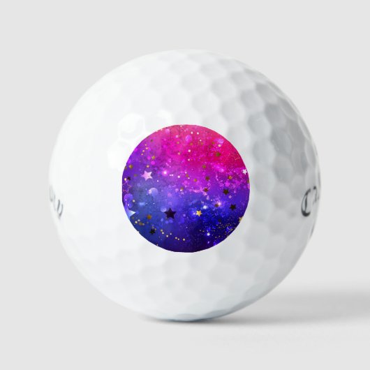 Glanzende roze blauwe achtergrond golfballen (Voorkant)