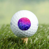 Glanzende roze blauwe achtergrond golfballen (Insitu Shirt)