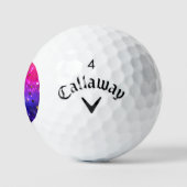 Glanzende roze blauwe achtergrond golfballen (Logo)