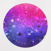 Glanzende Roze Blauwe Achtergrond Labels (Design 2)