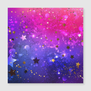 Glanzende Roze Blauwe Achtergrond Magnetische Uitnodiging